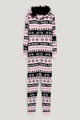 CLOCKHOUSE - Weihnachts-Fleece-Onesie mit Kapuze