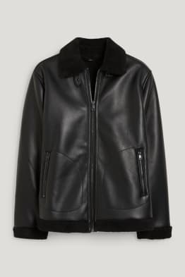 Shearling jack - imitatieleer