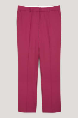 Business kalhoty - mid waist - straight fit - vlněná směs