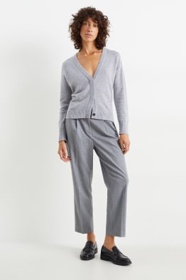 Stoffhose - High Waist - Tapered Fit
