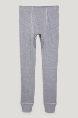 Lange Thermo-Unterhose - gestreift