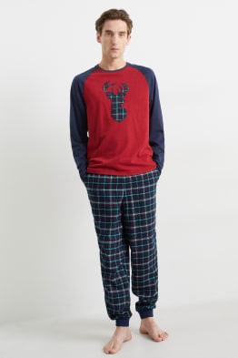 Weihnachts-Pyjama mit Flanellhose