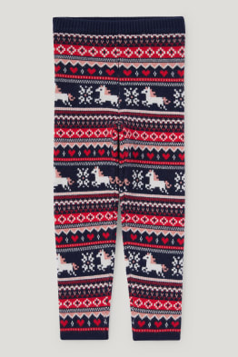 Einhorn - Weihnachts-Strick-Leggings
