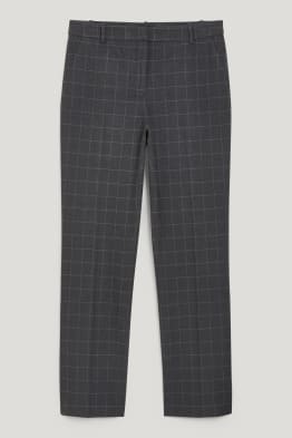 Pantalon de bureau en toile - mid waist - coupe droite