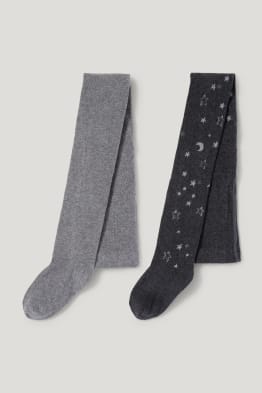 Lot de 2 - étoile et lune - collants