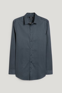 Koszula biznesowa - slim fit - kołnierzyk kent - dobrze się prasuje