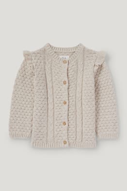 Cardigan per neonate - motivo a treccia