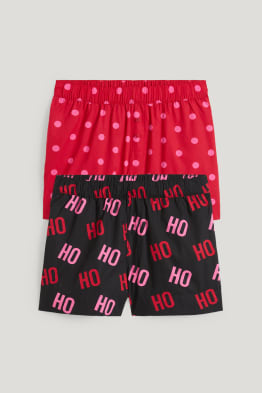 Pack de 2 - pantalones cortos de pijama navideños