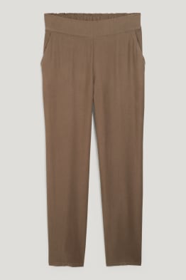 Pantalon de toile - high waist - tapered fit