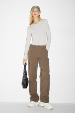 CLOCKHOUSE - pantalons de tela - mid waist - straight fit