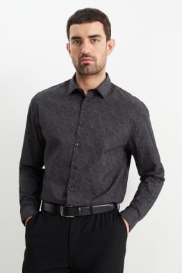 Koszula biznesowa - slim fit - kołnierzyk kent - dobrze się prasuje