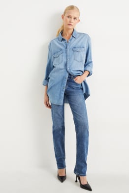 Straight jeans - mid waist - LYCRA®