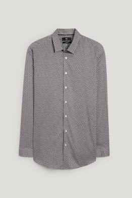 Koszula biznesowa - slim fit - kołnierzyk kent - dobrze się prasuje