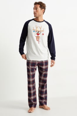 Pijama navideño con pantalón de franela