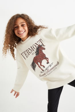 Sweatshirt - Glanz-Effekt