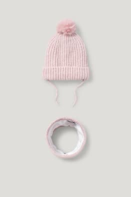 Ensemble - bonnet bébé et tour de cou - 2 pièces