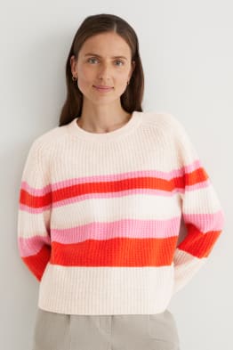 Kaschmir-Pullover - gestreift