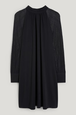 A-Linien Kleid mit Stehkragen