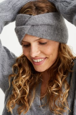 Strick-Stirnband mit Knotendetail