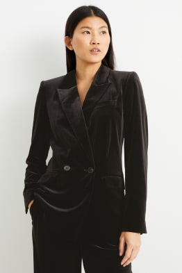 Samt-Blazer - Regular Fit