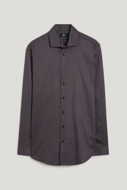 Koszula biznesowa - slim fit - kołnierzyk kent - dobrze się prasuje