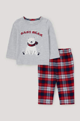 Oso polar - pijama navideño para bebé - 2 piezas