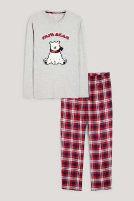 Weihnachts-Pyjama mit Flanellhose