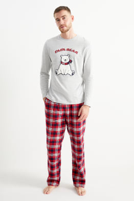 Weihnachts-Pyjama mit Flanellhose