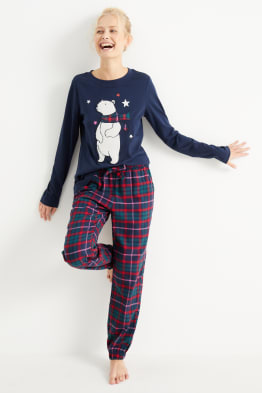 Pigiama con pantaloni di flanella
