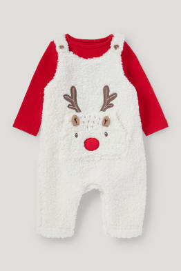 Rendier - babyoutfit voor kerst - 2-delig