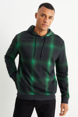 Sudadera con capucha - de cuadros