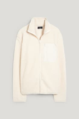 Sweat zippé en peluche