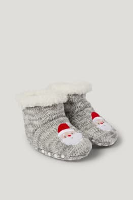 Babbo Natale - scarpine natalizie primi passi per neonati