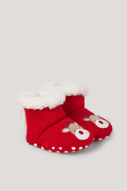 Rendier Rudolf - baby-kruipschoentjes voor de kerst