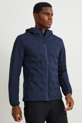 Outdoor jacket with hood