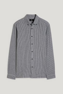 Overhemd - regular fit - button down - geruit