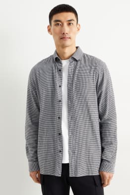 Overhemd - regular fit - button down - geruit