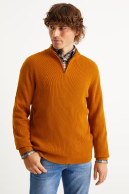 Pullover und Hemd - Regular Fit - Button-down
