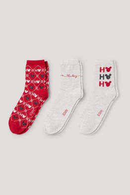 Pack de 3 - calcetines navideños con motivo - Mickey Mouse