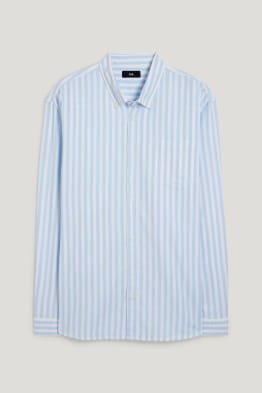 Oxford overhemd - regular fit - button-down - gestreept