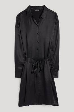 Robe-chemisier en satin