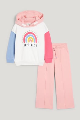 Arc-en-ciel - ensemble - sweat à capuche et pantalon de jogging - 2 pièces