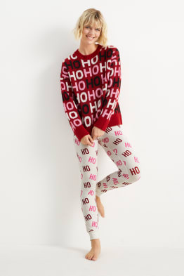 Pack de 2 - pantalones de pijama navideños - HoHoHo - estampados