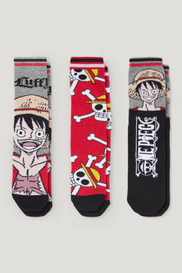 Set van 3 paar - One Piece - sokken met motief