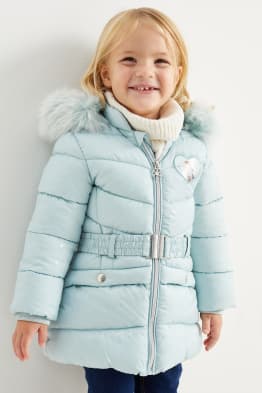 Die Eiskönigin - Steppjacke mit Kapuze und Kunstfellbesatz