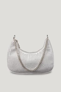 Satin-Schultertasche