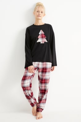 Pijama navideño con pantalón de franela