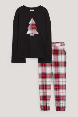 Pijama navideño con pantalón de franela