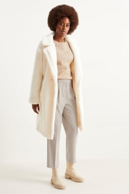 Pantalon de toile - high waist - tapered fit