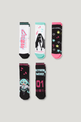 Multipack 5er - Hatsune Miku - Socken mit Motiv